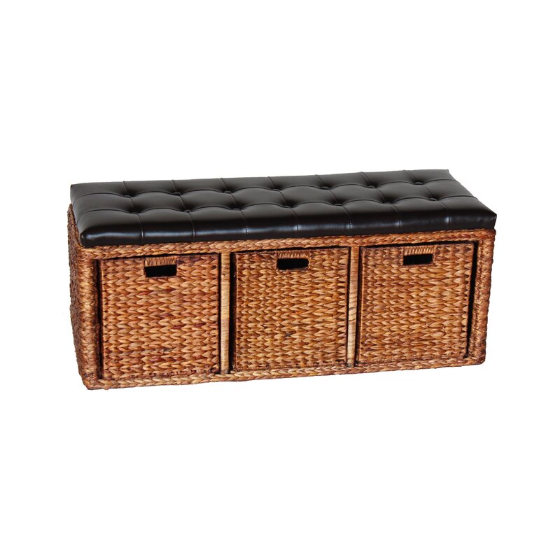 AttractionDesignHome Wicker Storage Bench | Wayfair